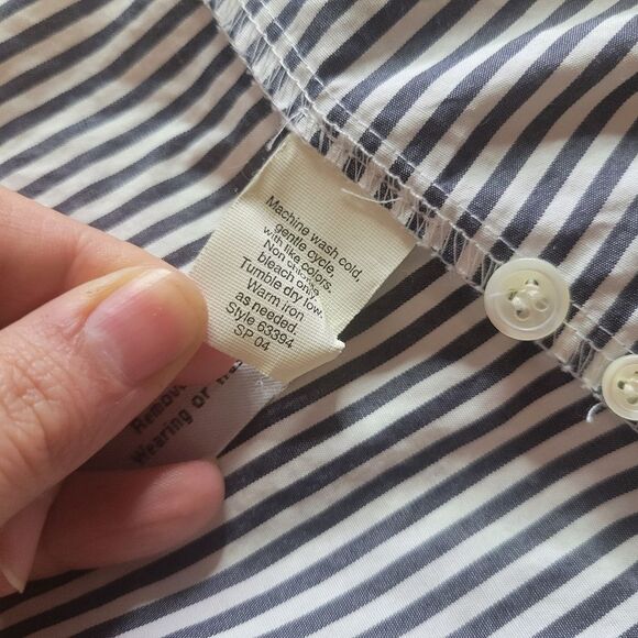 J Crew Women Striped Button Down Shirt Size Small - Picture 2 of 6
